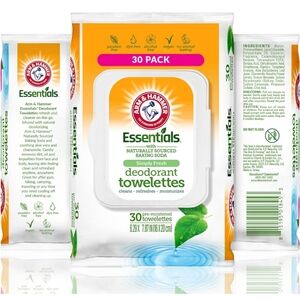 3 Pk Arm and hammer Deodorant Towelettes